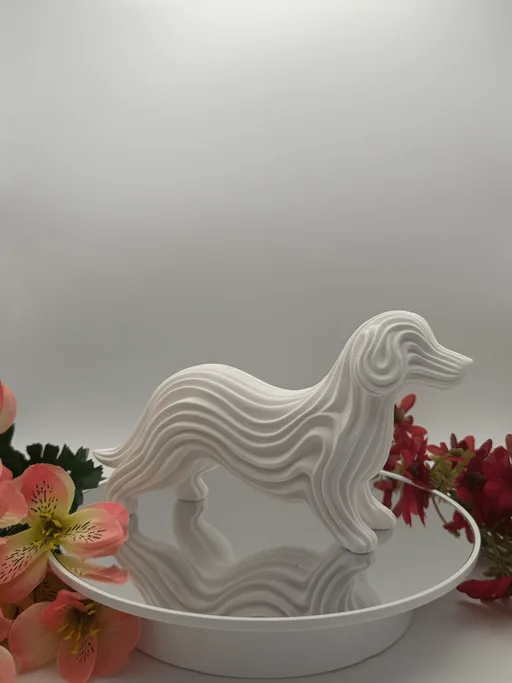 3D Printed Dog Statue - Modern Dog Figurine Decor