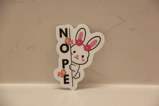 Cute Bunny Nope Sticker