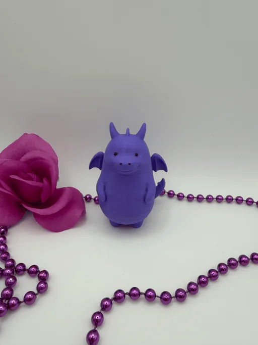 Cute Potato Dragon Set - 3D Printed Fantasy Dragon Figurine & Keychain