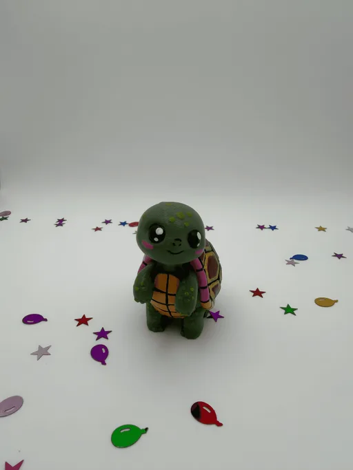 Cute Fantasy Creature Figurine - Hand-Painted 3D Printed Decor