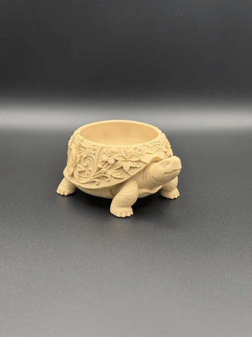 Turtle Jewelry Dish 3D Printed PLA Trinket Holder