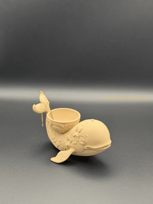 Whale Jewelry Holder Trinket Dish 3D Printed PLA