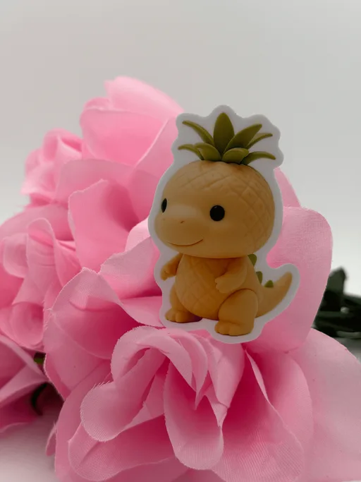 Cute Pineapple Dino Vinyl Sticker