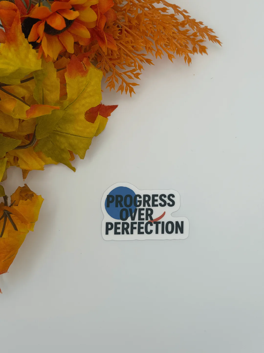 Progress Over Perfection Motivational Vinyl Sticker