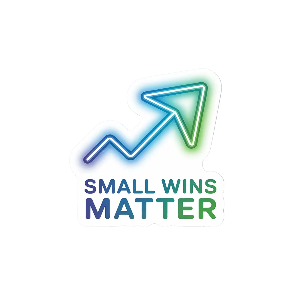Motivational Small Wins Matter Arrow Sticker