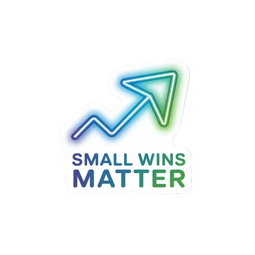 Motivational Small Wins Matter Arrow Sticker