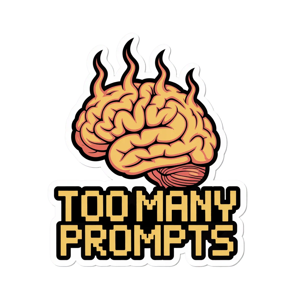 Funny Overloaded Brain Sticker