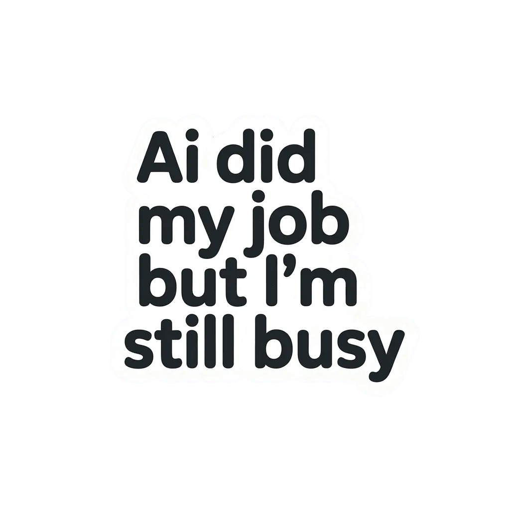 Funny AI Quote Vinyl Sticker