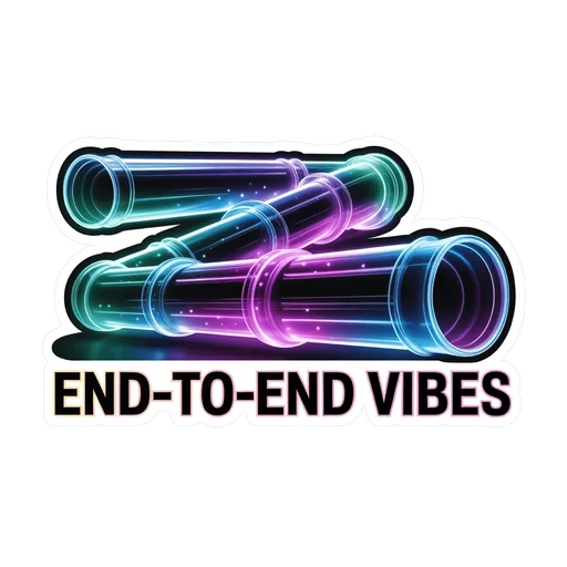 Neon Tubes End-to-End Vibes Sticker