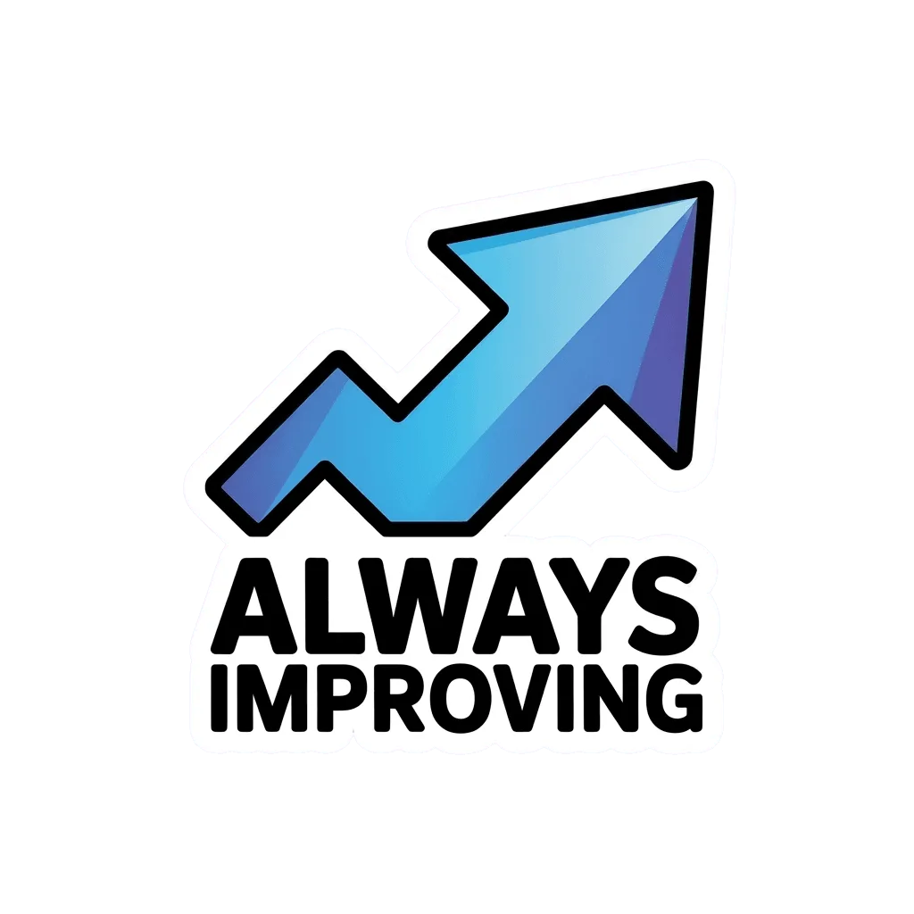 Motivational Always Improving Arrow Sticker