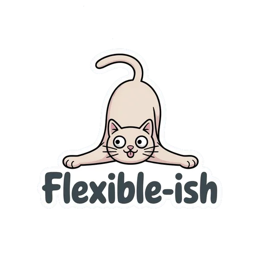 Funny Flexible Cat Vinyl Sticker