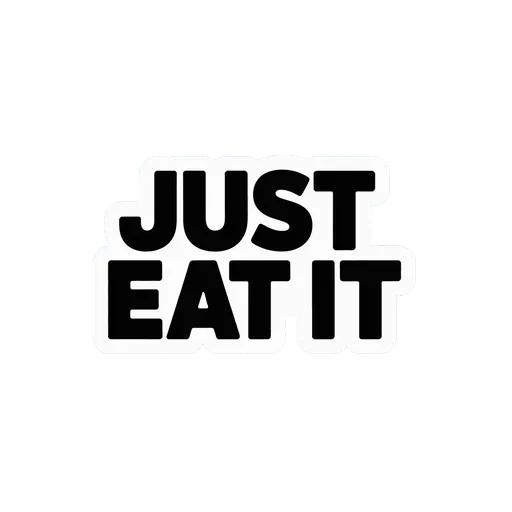 Just Eat It Bold Text Vinyl Sticker