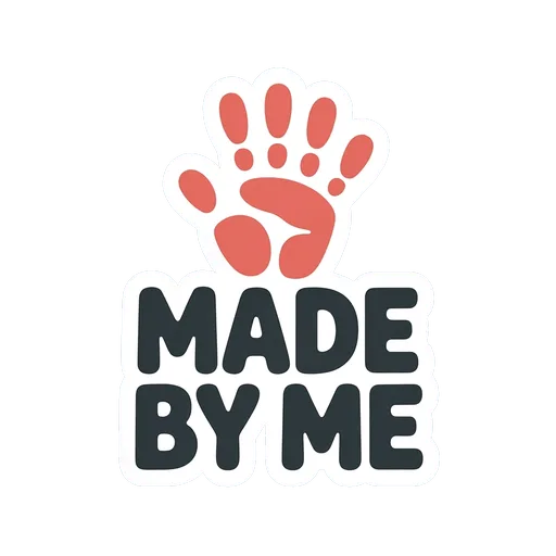 Made By Me Handprint Vinyl Sticker