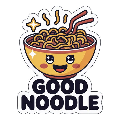 Cute Kawaii Good Noodle Bowl Sticker