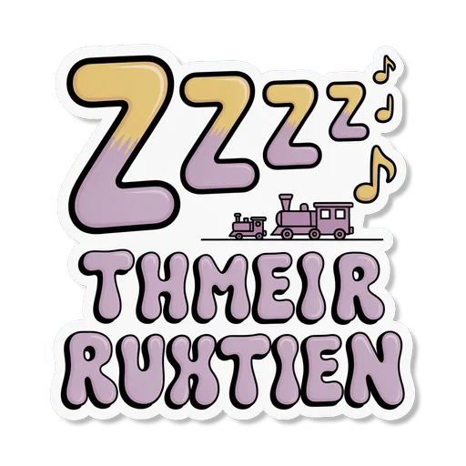 ZZZ Their Ruxtien Funny Text Train Sticker