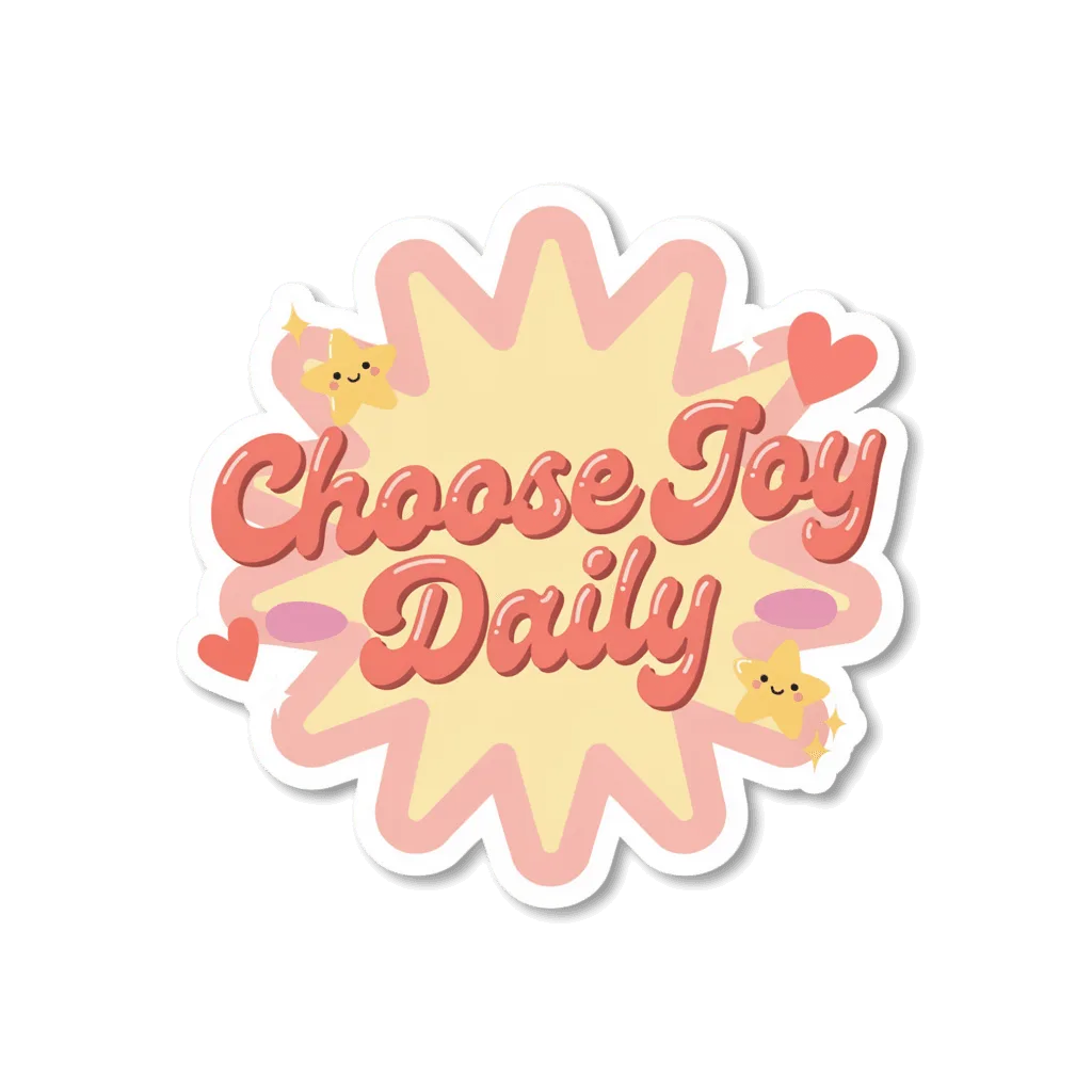 Choose Joy Daily Motivational Retro Sticker