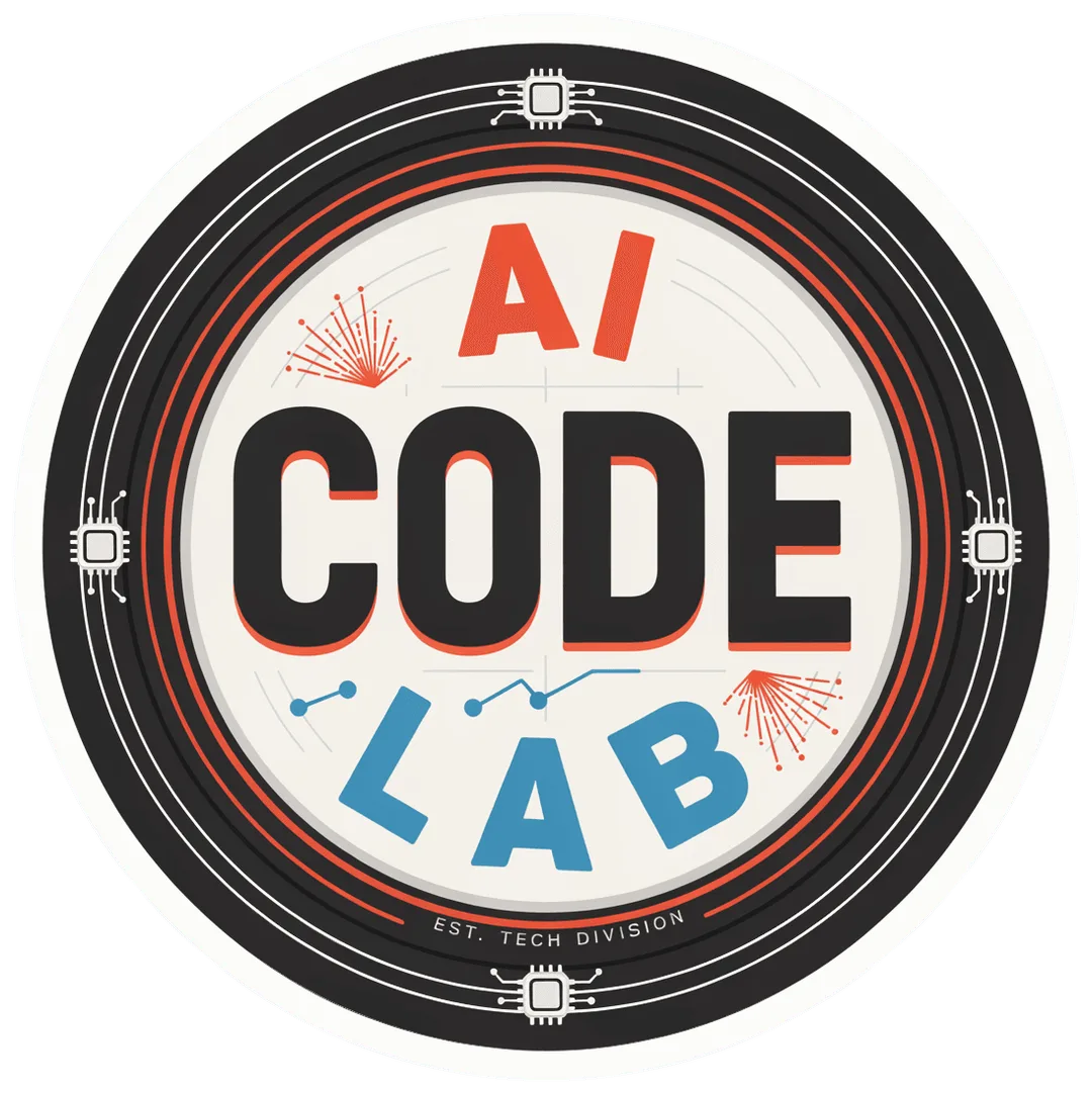AI Code Lab Badge Vinyl Sticker for Coders and Developers