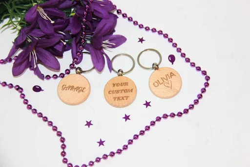 Personalized Wooden Keychain