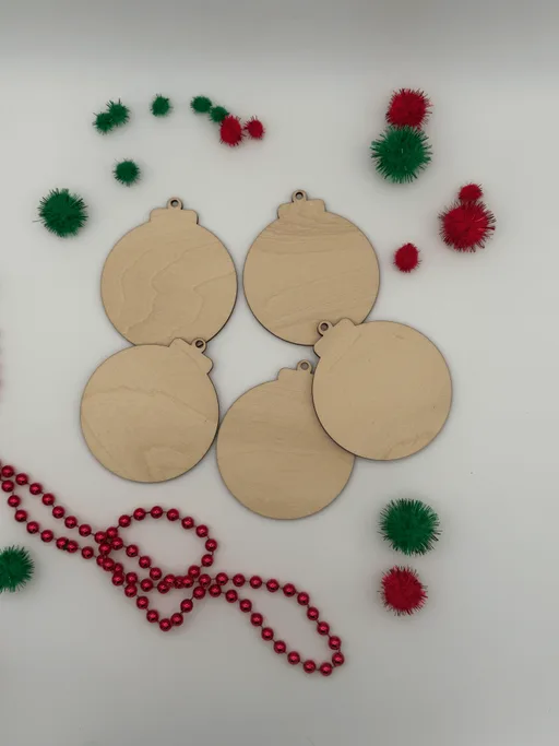 Unfinished Wood Round Christmas Ornament Blanks for Crafts